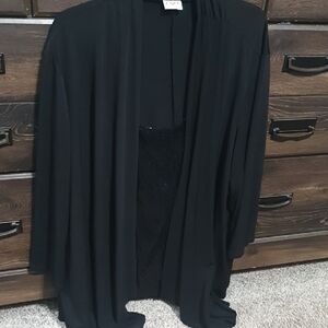 Cato Black Women's Sequined/silky & Dressy Cardigan